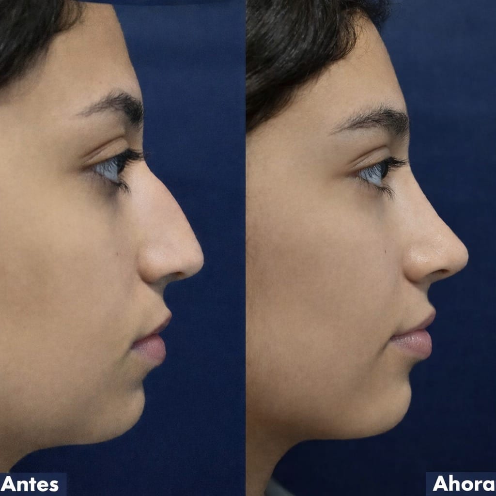 Rinoplastia caso 14 — antes y después